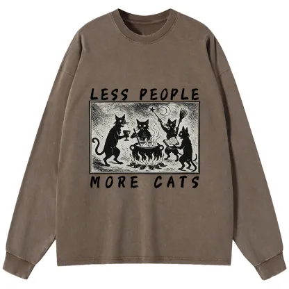 Tokyo-Tiger Cat Sacrifice Ceremony Washed Long Sleeve T-Shirt