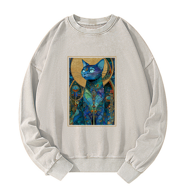 Tokyo-Tiger The Cat’s Plan To Rule Them All Washed Sweatshirt