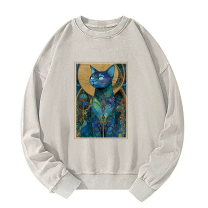 Tokyo-Tiger The Cat’s Plan To Rule Them All Washed Sweatshirt