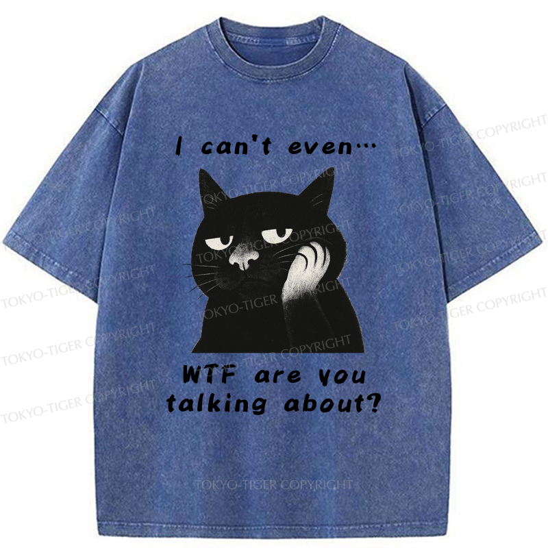 Tokyo-Tiger The Speechless Cat Washed T-Shirt