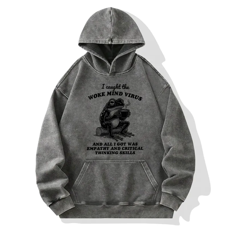 Tokyo-Tiger Awakened Thinking Virus Frog Washed Hoodie