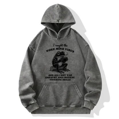 Tokyo-Tiger Awakened Thinking Virus Frog Washed Hoodie