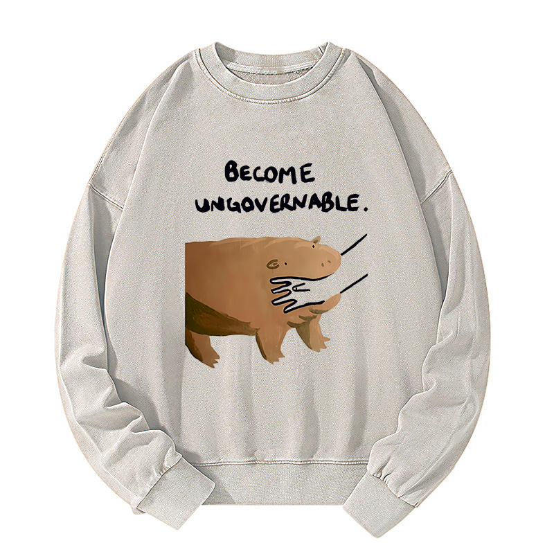 Tokyo-Tiger Moo Deng Bites Someone's Arm Washed Sweatshirt