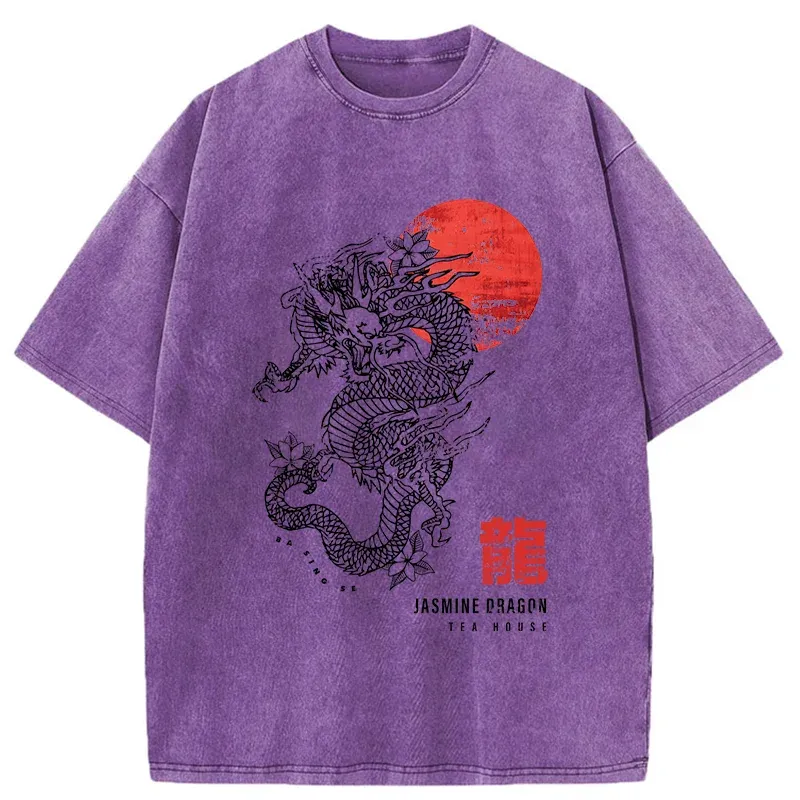 Tokyo-Tiger Japanese Dragon Washed T-Shirt
