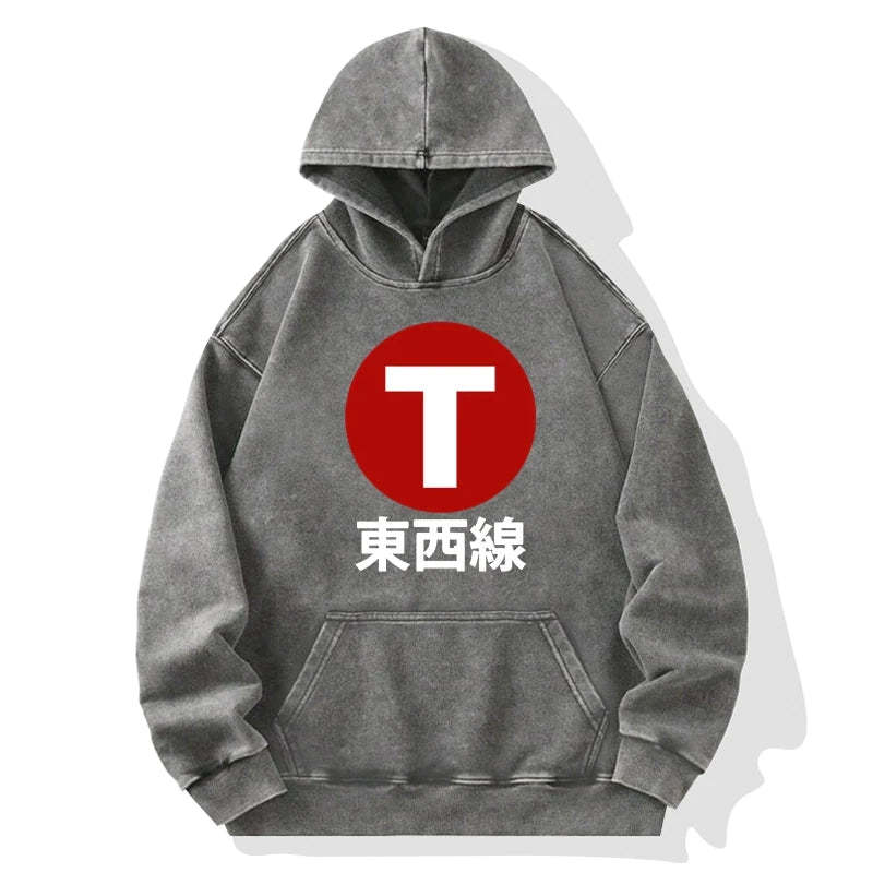 Tokyo-Tiger Tozai Line Kyoto Washed Hoodie Sale