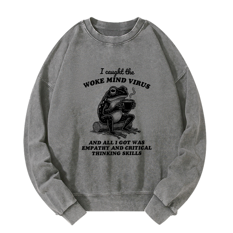 Tokyo-Tiger Awakened Thinking Virus Frog Washed Sweatshirt