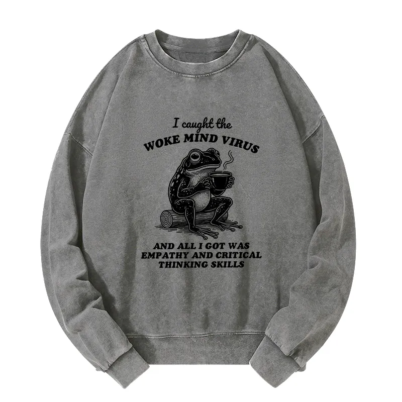 Tokyo-Tiger Awakened Thinking Virus Frog Washed Sweatshirt
