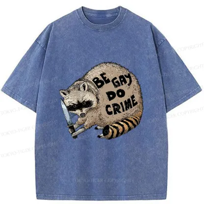 Tokyo-Tiger Criminal Raccoon Washed T-Shirt