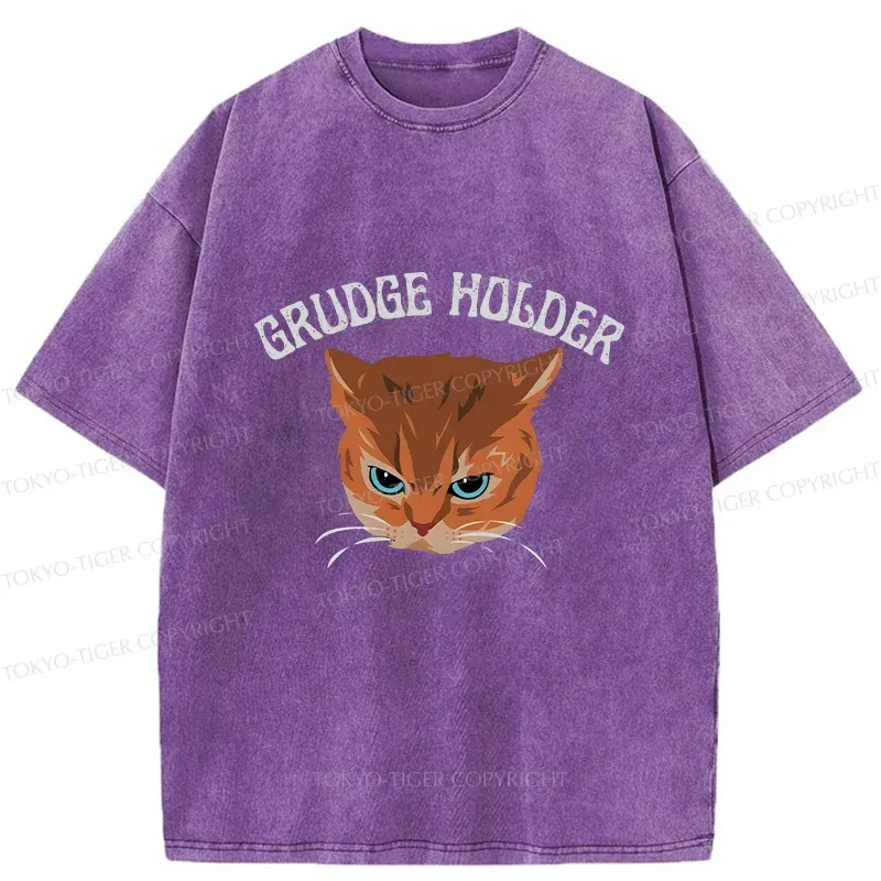 Tokyo-Tiger Resentful Cat Washed T-Shirt