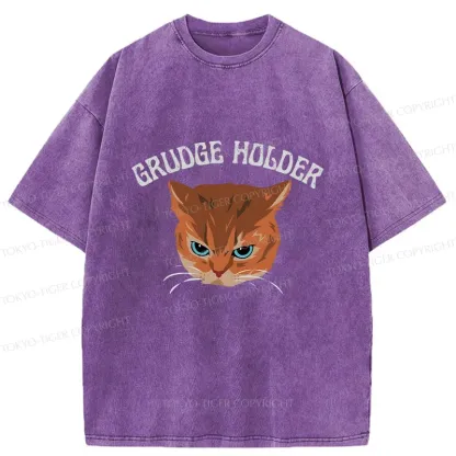 Tokyo-Tiger Resentful Cat Washed T-Shirt