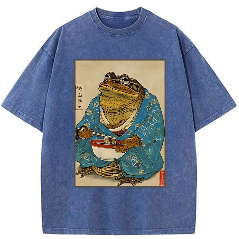 Tokyo-Tiger Ramen Lover Toad Washed T-Shirt Sale