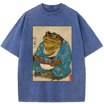 Tokyo-Tiger Ramen Lover Toad Washed T-Shirt
