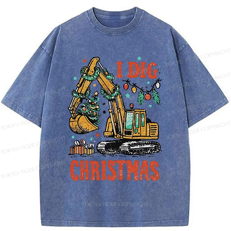 Tokyo-Tiger I Dig Christmas Washed T-Shirt