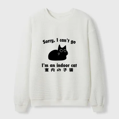Tokyo-Tiger Indoor Kitten Waffle Sweatshirt