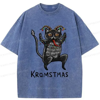 Tokyo-Tiger Kramstmas Japanese Washed T-Shirt