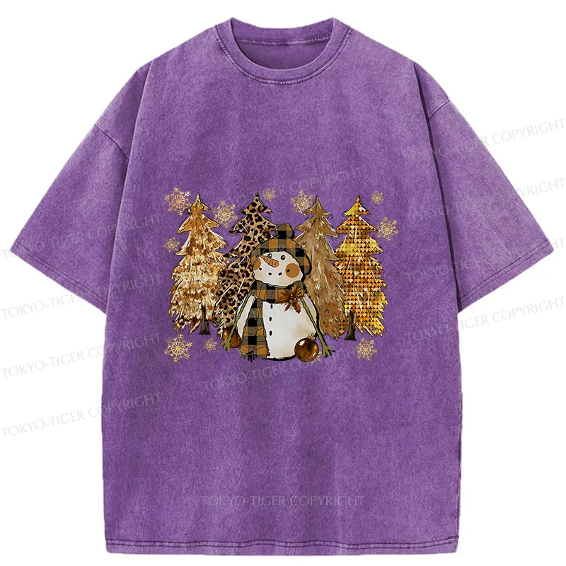 Tokyo-Tiger Autumn Snowman Washed T-Shirt