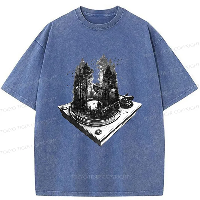 Tokyo-Tiger Music Forest Washed T-Shirt