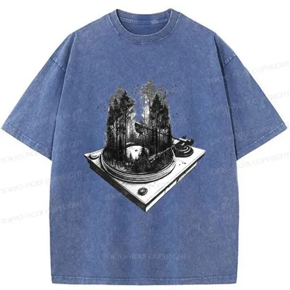 Tokyo-Tiger Music Forest Washed T-Shirt