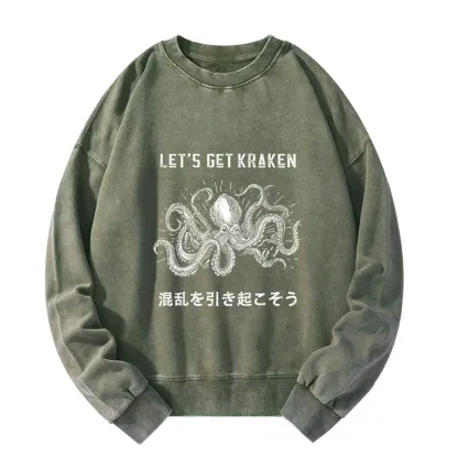 Tokyo-Tiger Funny Octopus：Let’s Get Kraken Washed Sweatshirt