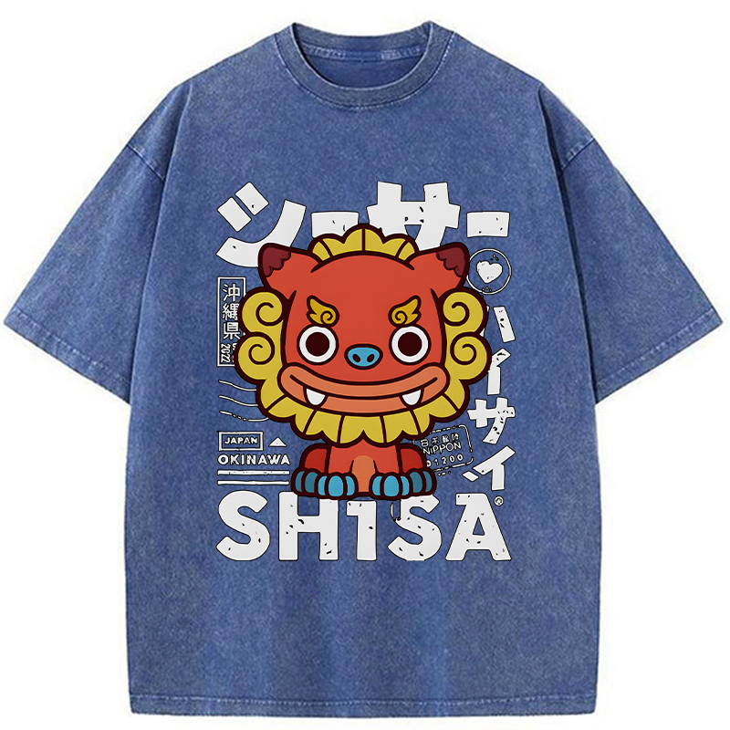 Tokyo-Tiger Okinawa Prefecture Japan Washed T-Shirt