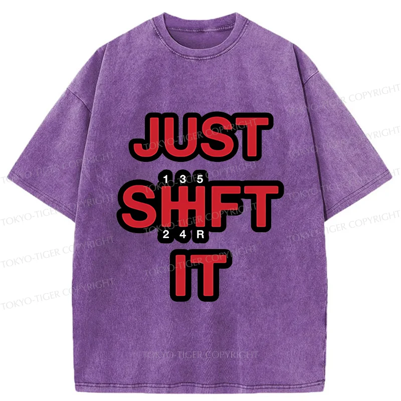 Tokyo-Tiger Funny Car Gear Washed T-Shirt