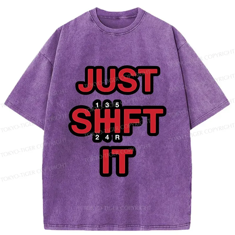 Tokyo-Tiger Funny Car Gear Washed T-Shirt