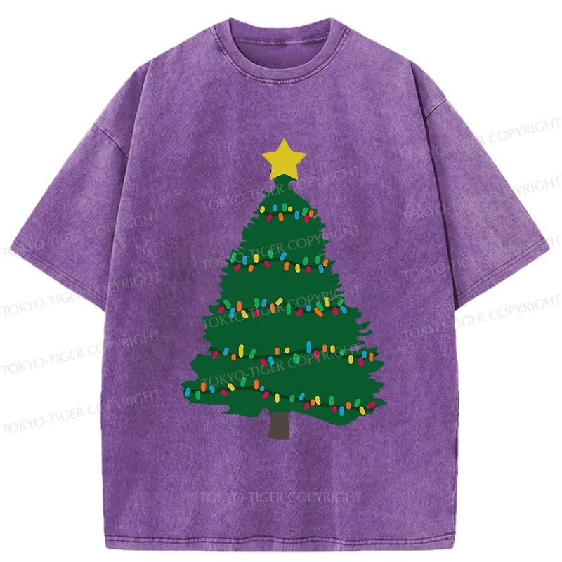 Tokyo-Tiger Christmas Tree Washed T-Shirt