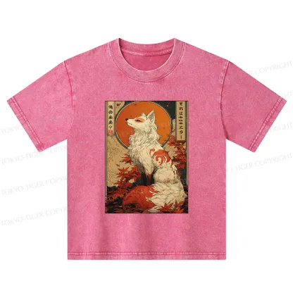 Tokyo-Tiger The Fox of Fates: A Tale of Nine Tails Kids Washed T-Shirt