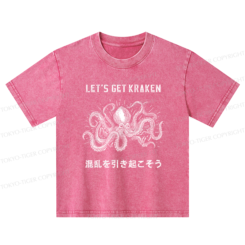 Tokyo-Tiger Funny Octopus：Let’s Get Kraken Washed T-Shirt