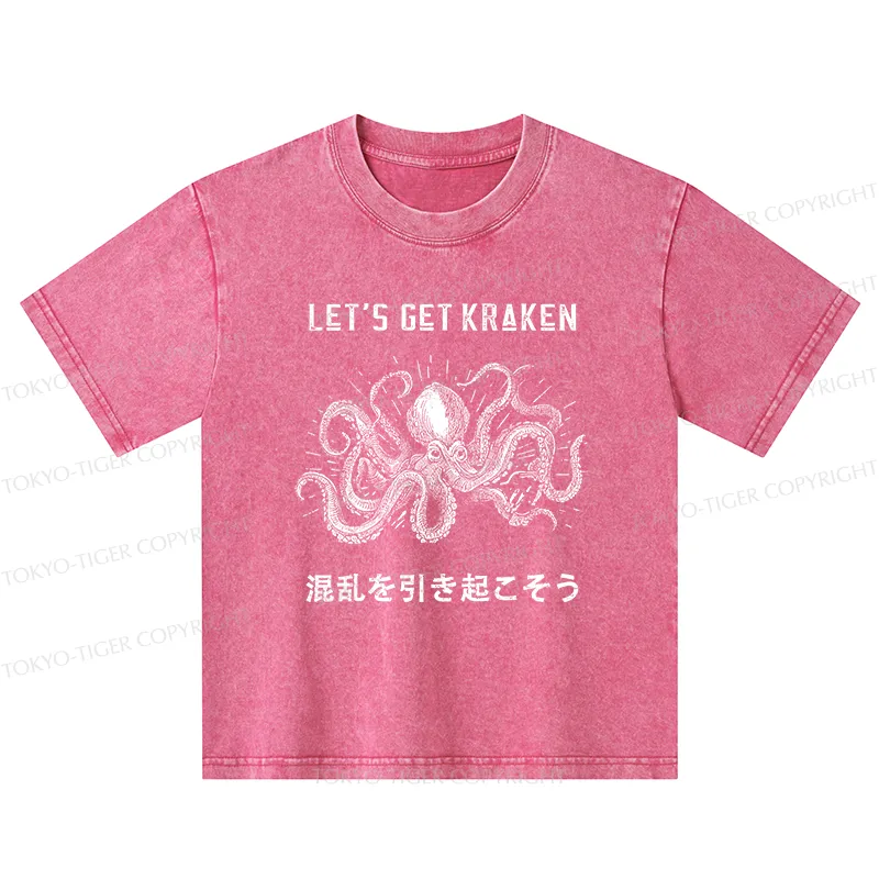 Tokyo-Tiger Funny Octopus：Let’s Get Kraken Washed T-Shirt