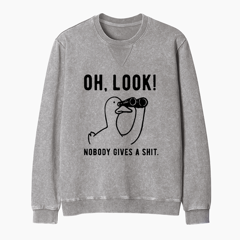 Tokyo-Tiger No One Cares About The Duck Washed Terry Sweatshirt