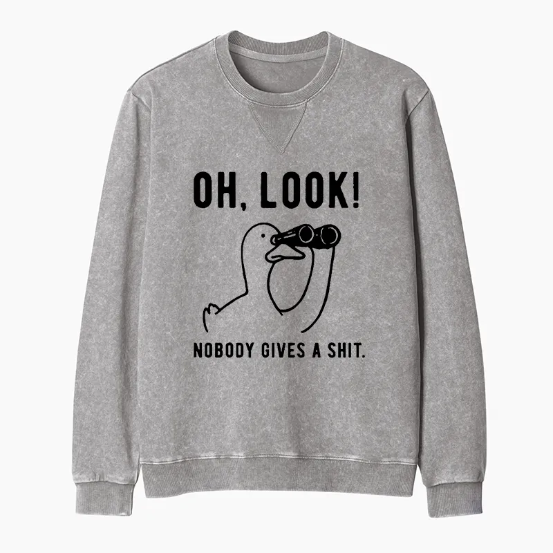 Tokyo-Tiger No One Cares About The Duck Washed Terry Sweatshirt