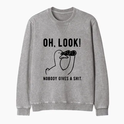 Tokyo-Tiger No One Cares About The Duck Washed Terry Sweatshirt