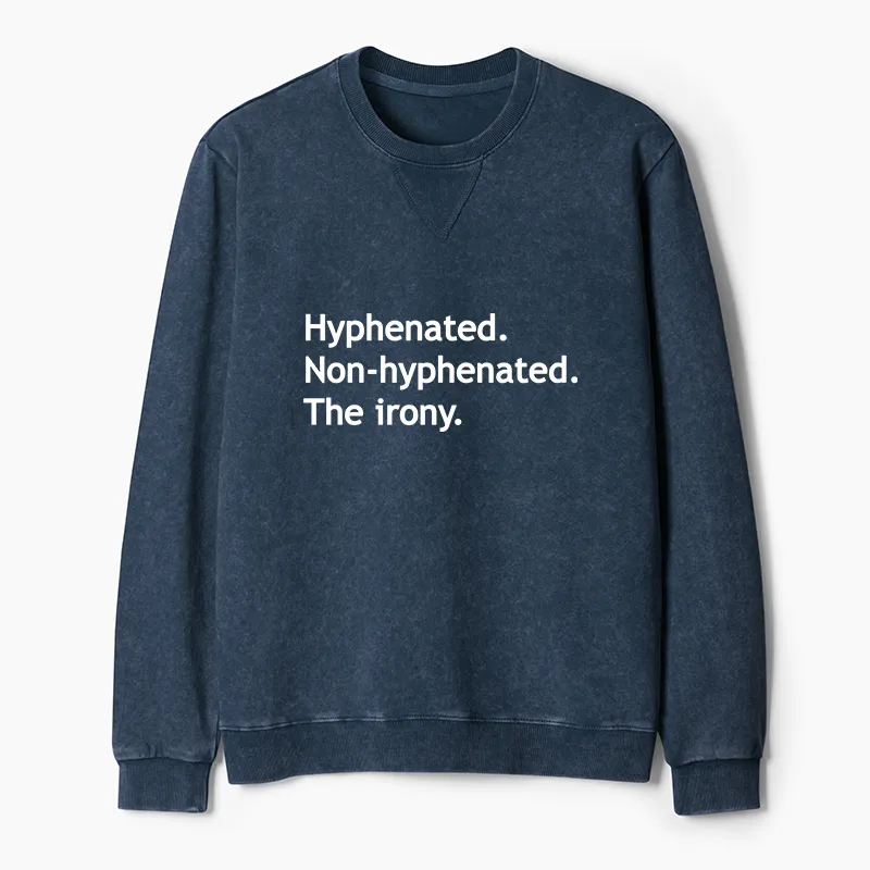 Tokyo-Tiger Hyphenated Funny Washed Terry Sweatshirt