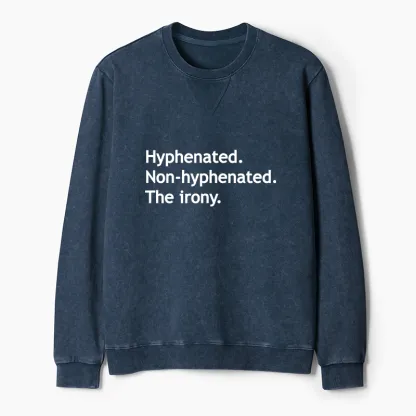 Tokyo-Tiger Hyphenated Funny Washed Terry Sweatshirt