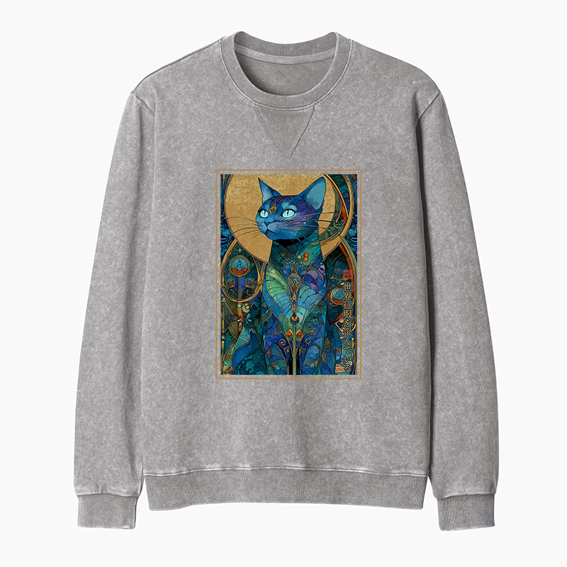 Tokyo-Tiger The Cat’s Plan To Rule Them All Washed Terry Sweatshirt