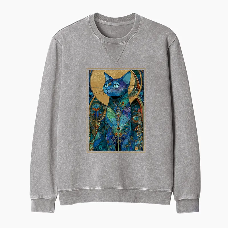 Tokyo-Tiger The Cat’s Plan To Rule Them All Washed Terry Sweatshirt