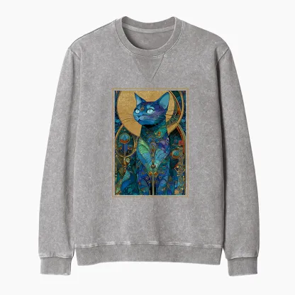 Tokyo-Tiger The Cat’s Plan To Rule Them All Washed Terry Sweatshirt