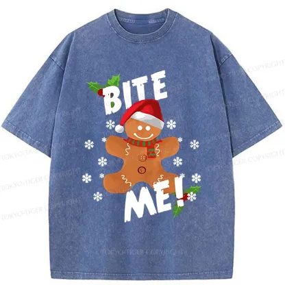 Tokyo-Tiger Eat The Gingerbread Man Washed T-Shirt