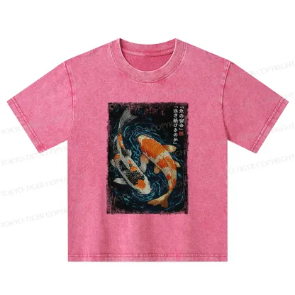 Tokyo-Tiger Eternal Currents: The Life Of A Fish Kids Washed T-Shirt