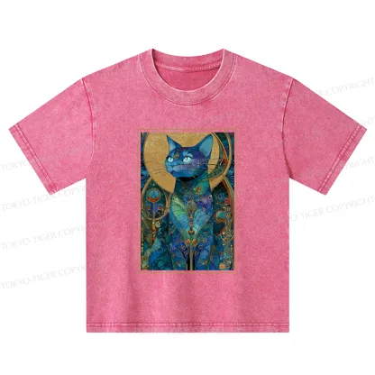 Tokyo-Tiger The Cat’s Plan To Rule Them All Kids Washed T-Shirt