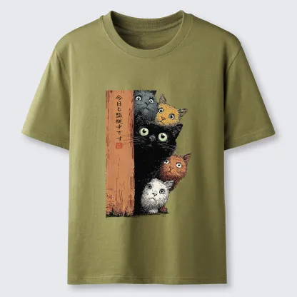 Tokyo-Tiger Five Cats Are Watching You Classic T-Shirt