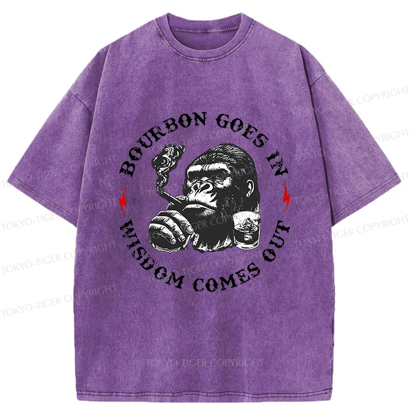 Tokyo-Tiger Whiskey Funny Meme Washed T-Shirt