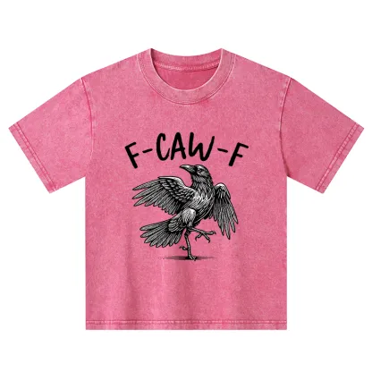 Tokyo-Tiger Crow's Cry Funny Kids Washed T-Shirt