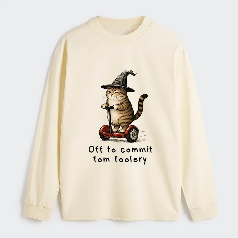 Tokyo-Tiger Orange Cat Riding Segway-style Classic Long Sleeve T-Shirt