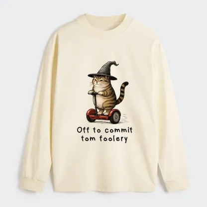 Tokyo-Tiger Orange Cat Riding Segway-style Classic Long Sleeve T-Shirt