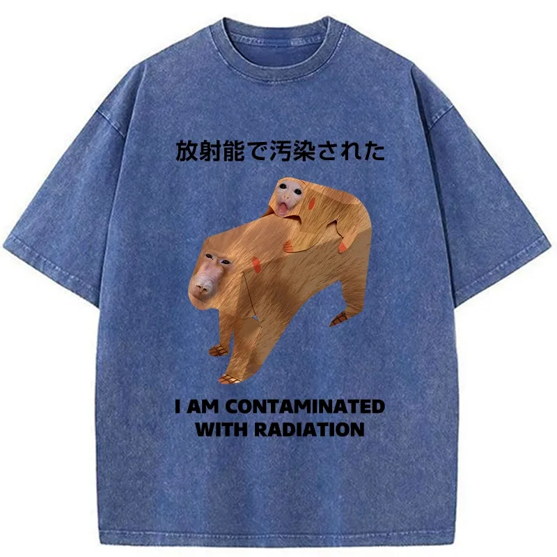 Tokyo-Tiger Monkey Contaminated By Radiation Washed T-Shirt