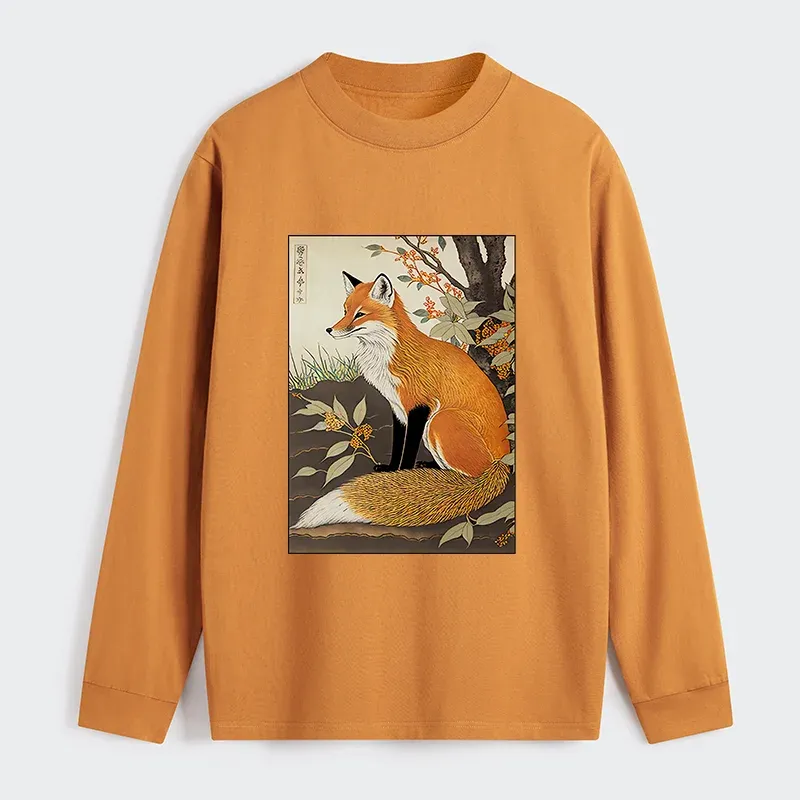 Tokyo-Tiger Ukiyo-e Fox Classic Long Sleeve T-Shirt