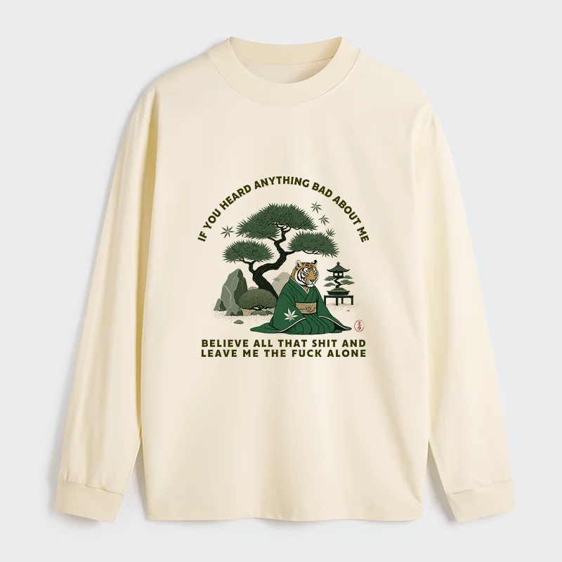 Tokyo-Tiger Funny Ukiyoe Tiger Samurai Zen Classic Long Sleeve T-Shirt