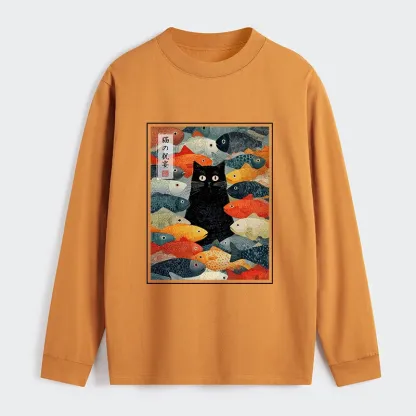 Tokyo-Tiger The Cat's Feast of Fish Classic Long Sleeve T-Shirt